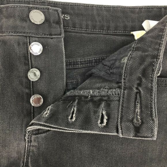 Michael Kors Women's Trombetta Crop Leg Jeans Sz 2 Charcoal Black Button Fly NWT - Picture 7 of 9